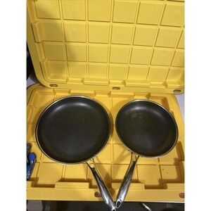 HEXCLAD 2 Piece Nonstick Stainless Steel Frying Pan Set 10 and 12" No Lid